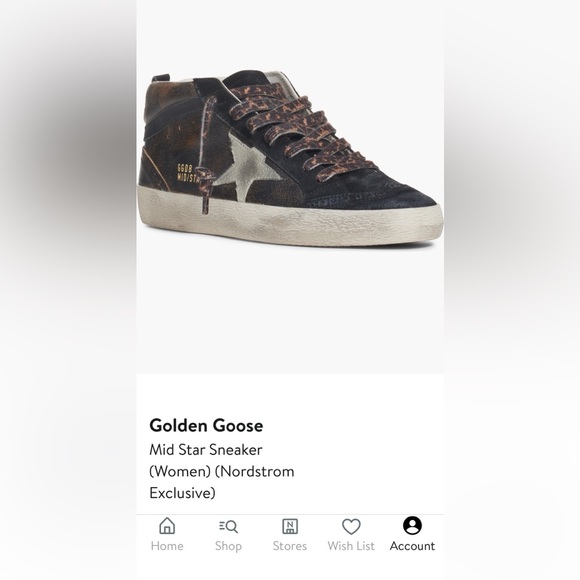 Golden Goose Midstar Distressed Black and White Sneakers - Picture 7 of 9